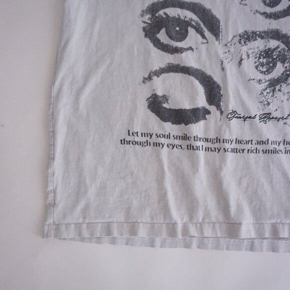 Vintage '90s Funeral White Black Eye For Eye Exodus 21:23-27 T-Shirt Large - Picture 6 of 9